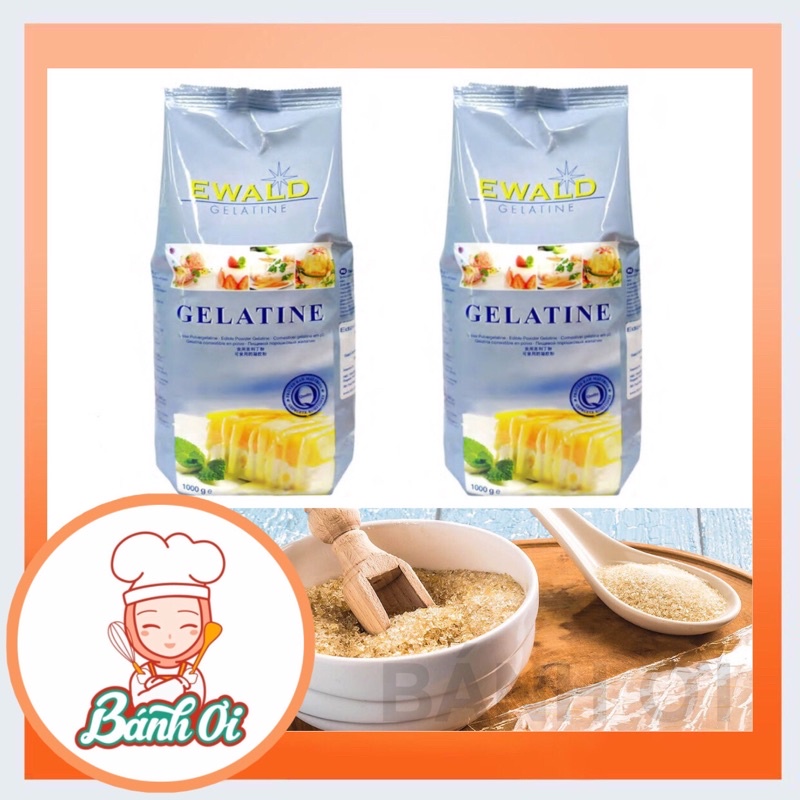 BỘT GELATIN EWALD ĐỨC 50gr - LÀM CHÈ KHÚC BẠCH, làm panna cotta