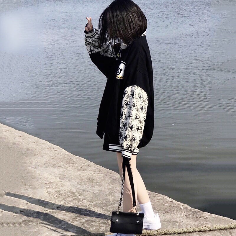 [RẺ VÔ ĐỊCH] Bomber gấu trúc thêu phối tay ulazaang (kèm ảnh thật) | BigBuy360 - bigbuy360.vn