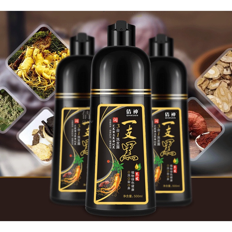 Dầu Gội Đen Tóc phủ bạc sau 1 lần gội