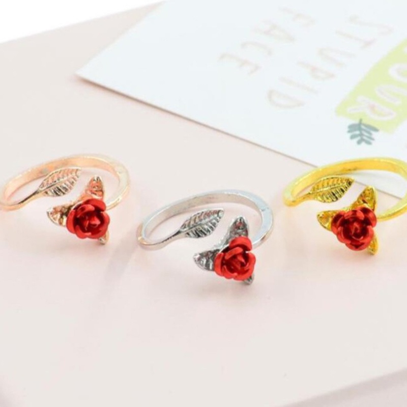 Nhẫn Hở Hợp Kim Hình Hoa Hồng Phong Cách Hàn Quốc Độc Đáo Thời Trang