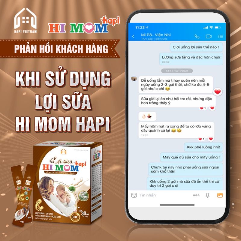 Combo 2 Hộp Lợi Sữa Hi Mom - Giúp Gọi Sữa Về, Mát Sữa, Thông Tắc Tuyến Sữa