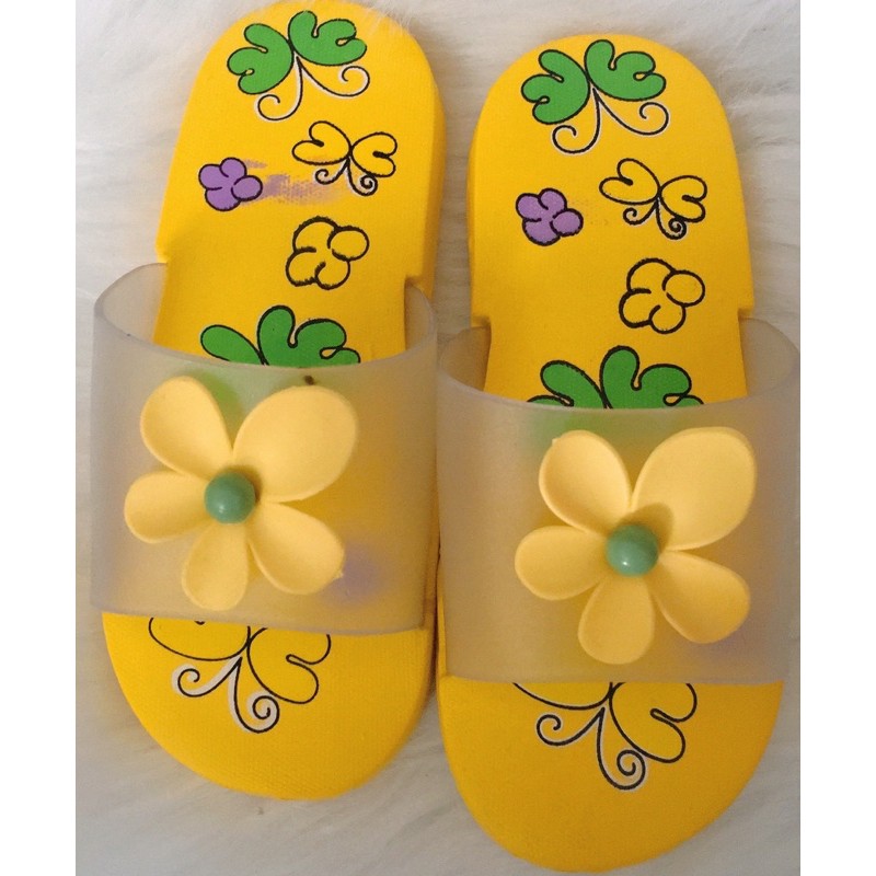 Siêu rẻ-Dép lê quai ngang siêu nhẹ bông hoa cho bé gái 3-5 tuổi
