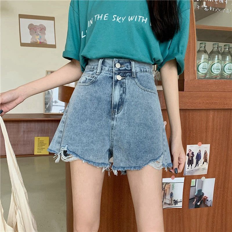 B&amp;G Quần Short Denim Dáng Chữ A Rách Cá Tính Cho Nữ quần đùi nữ JL-DK-14
