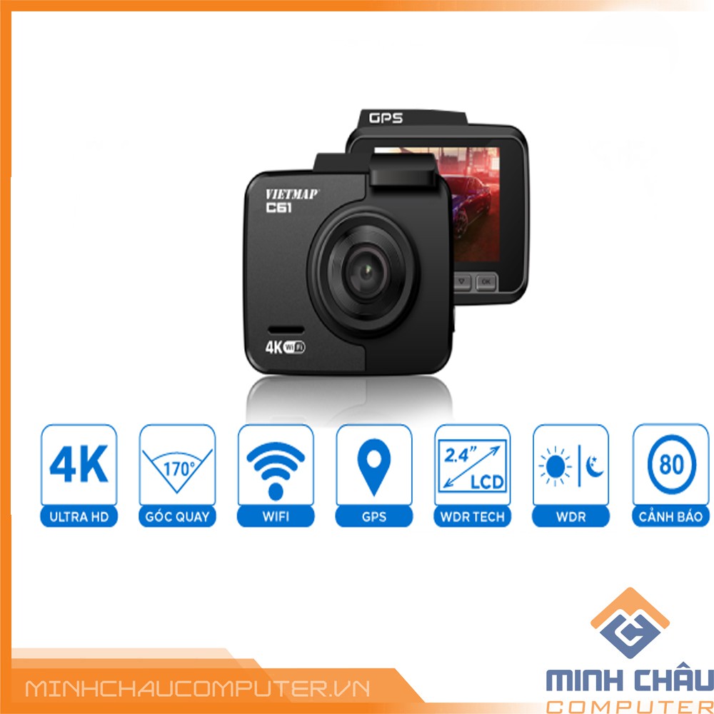 C61 Vietmap camera hành trình ô tô | Wifi, GPS + Nhắc nhở biển báo