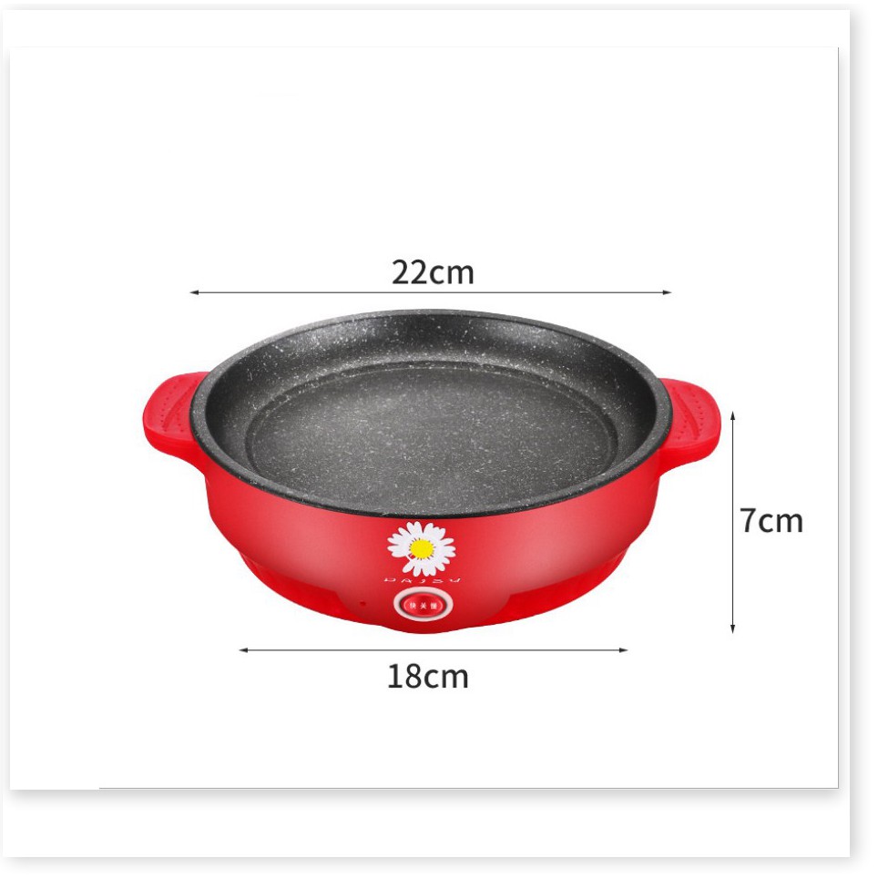 Bếp nướng điện  GIÁ VỐN Bếp nướng điện không khói Hàn Quốc hình tròn mini, vỉ nướng chống dính 9778