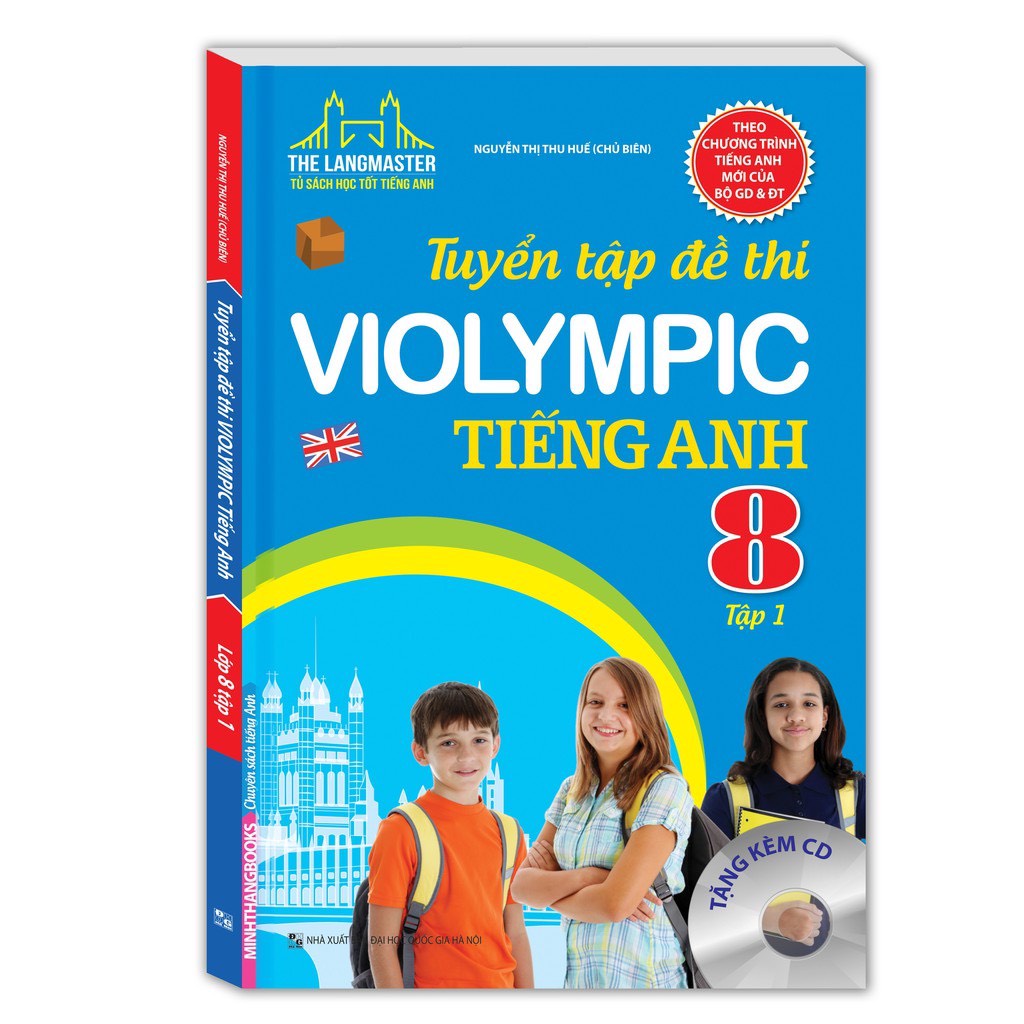 Sách - Combo Tuyển tập đề thi VIOLYMPIC tiếng Anh lớp 8 (Trọn bộ 2 cuốn)