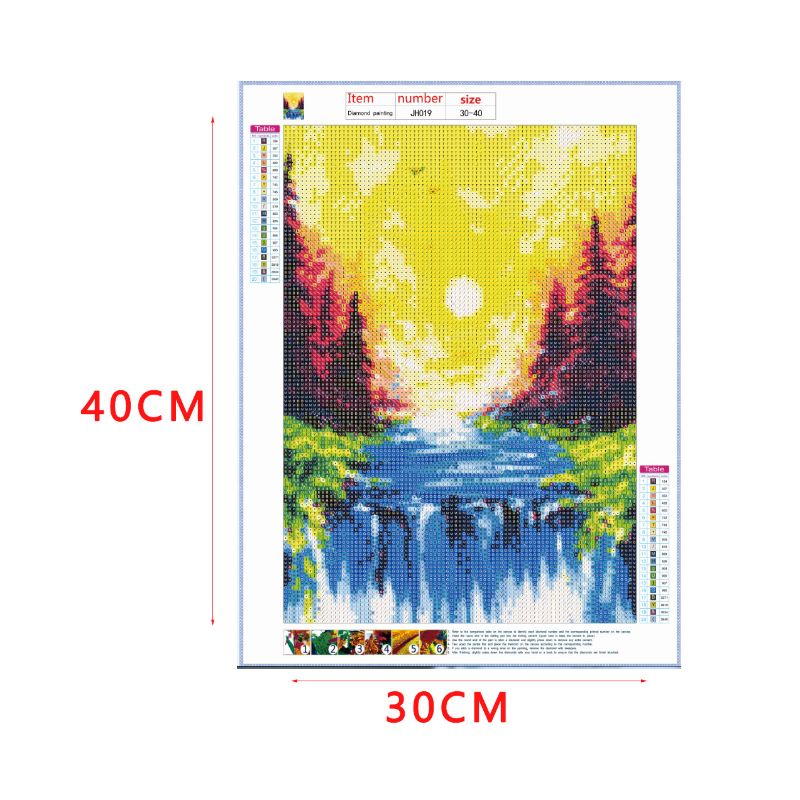Bộ Tranh Đính Đá 5D Họa Tiết Thác Nước Độc Đáo DIY Dùng Trang Trí Nhà Cửa