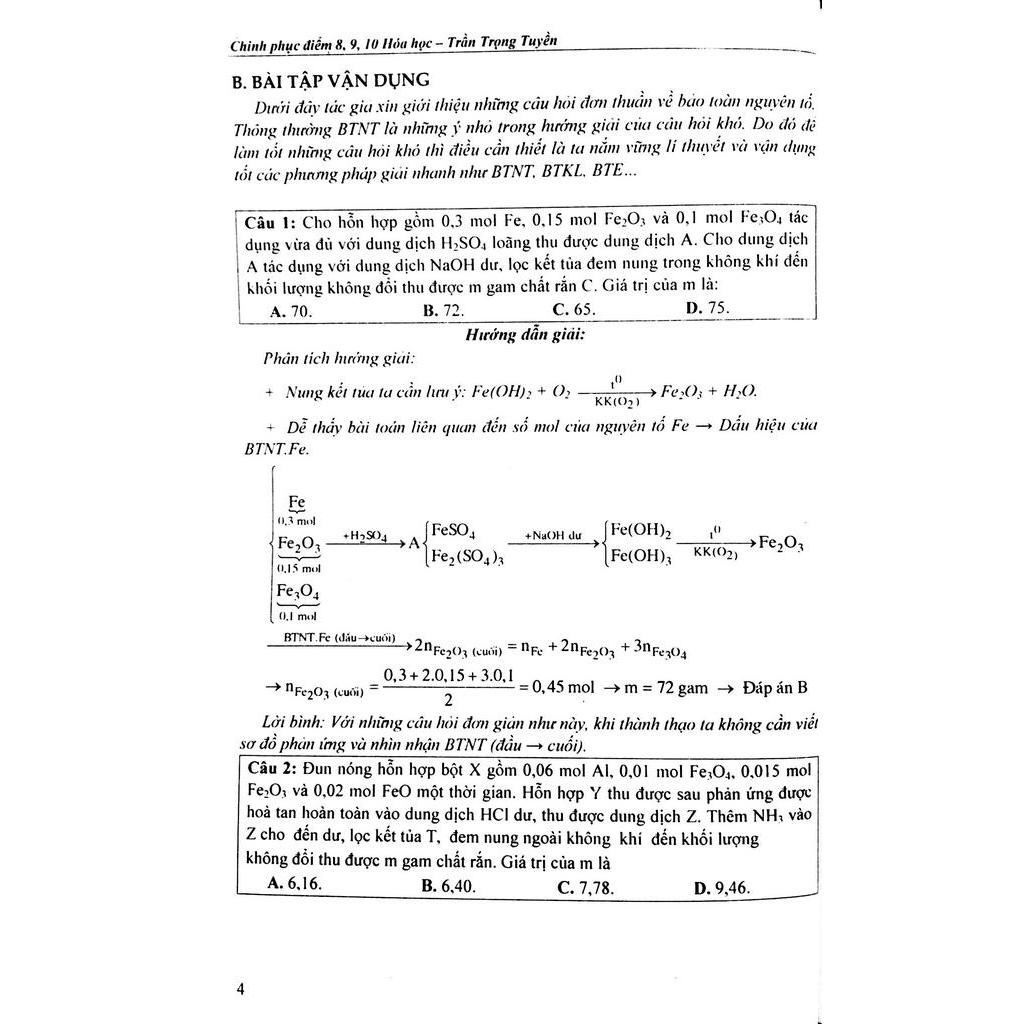 Sách Chinh Phục Điểm 8, 9, 10 Hóa Học – Quyển 1: Vô Cơ