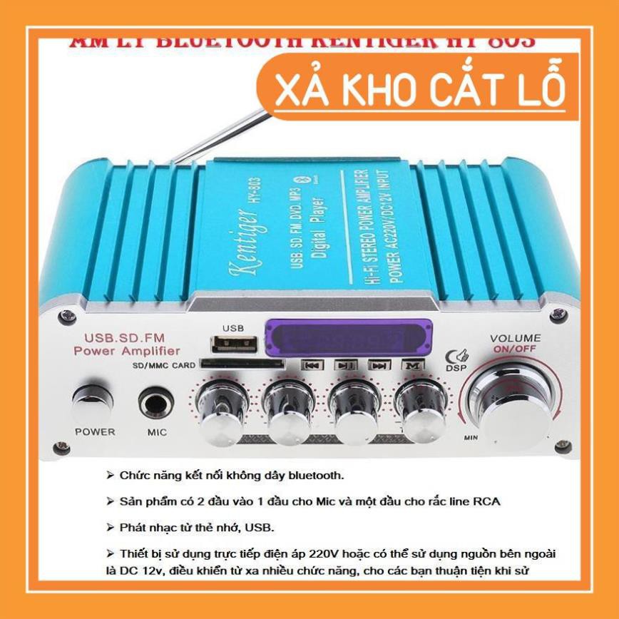 Amly mini Karaoke Kentiger HY 803, âm ly chơi nhạc âm thanh cực đỉnh, hàng nhập khẩu