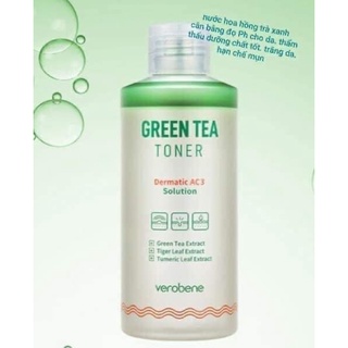 Toner Trà Xanh Verobene Hàn Quốc cân bằng da se khít lỗ chân lông