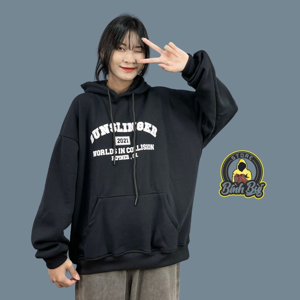 Áo Hoodie Nam Nữ Unisex Bình Bùi Store Chất Nỉ Bông Form Rộng Cao Cấp Phong Cách Hàn Quốc | BigBuy360 - bigbuy360.vn