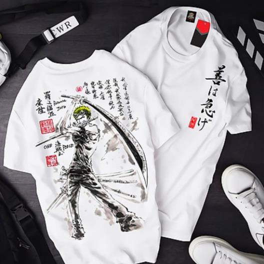 Áo OnePiece ZORO ATT-017, Áo thun Anime Manga One Piece Monkey D. Luffy Unisex Nam Nữ