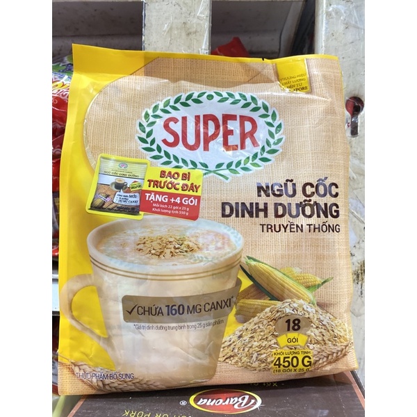 Ngũ Cốc Dinh Dưỡng Super Bịch 18 Gói x25g [Mẫu Mới]