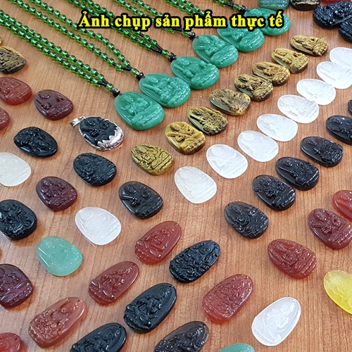Mặt phật bản mệnh Phổ Hiền Bồ Tát cho nam nữ Tuổi Thìn Tỵ bằng đá phong thủy Tặng kèm [Dây + Móc + Hộp] - Luck Ring