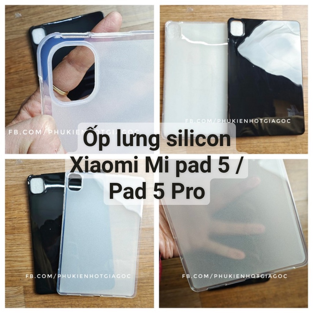 Ốp lưng chống sốc silicon dẻo trong sần , đen bóng Xiaomi Mi pad 5 / pad 5 Pro