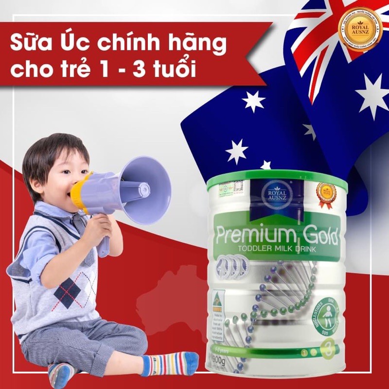 [Mã 267FMCGSALE giảm 8% đơn 500K] Sữa Hoàng Gia Úc Royal Ausnz Premium Gold Số 1, 2, 3 (Hàng Air Nội địa)