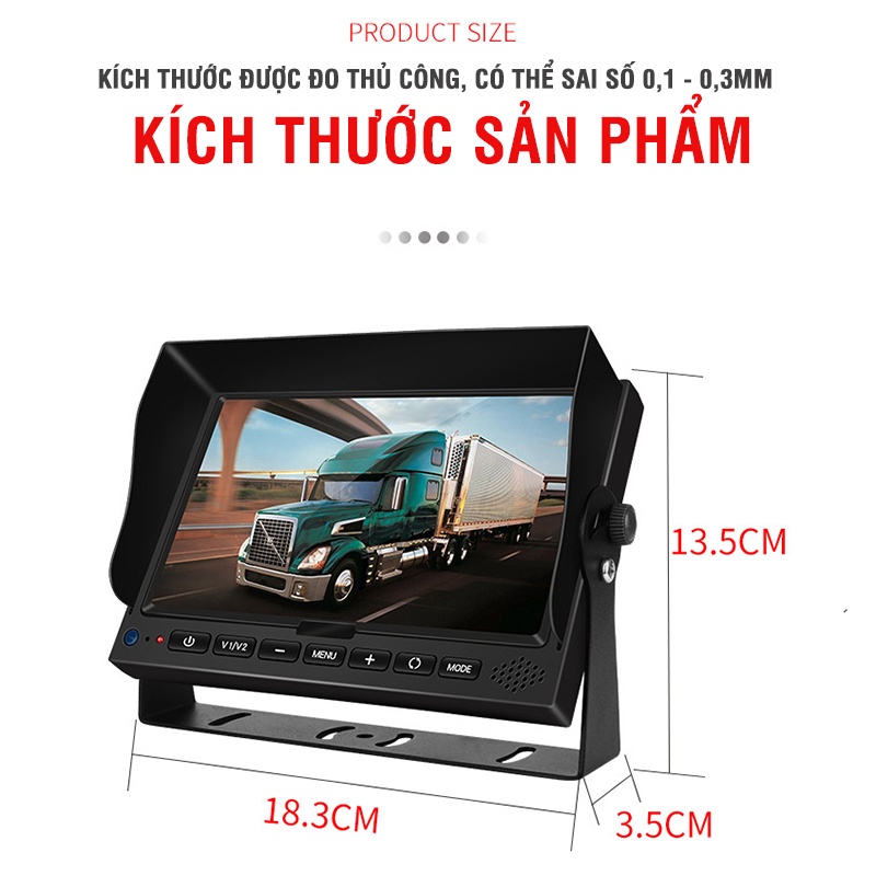 Màn Hình AHD IPS 7 Inch Cổng GX12