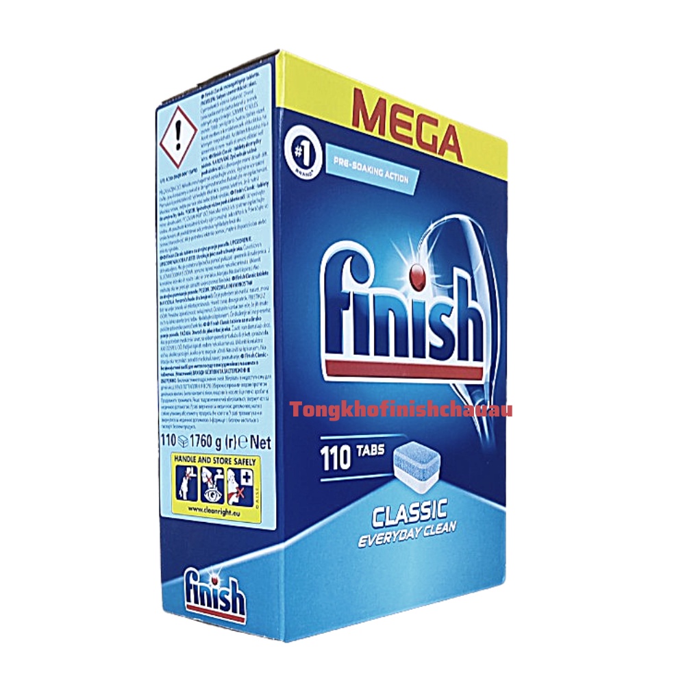 Viên rửa bát finish Classic 110 viên - Nhập Khẩu Châu Âu (hàng chính hãng )