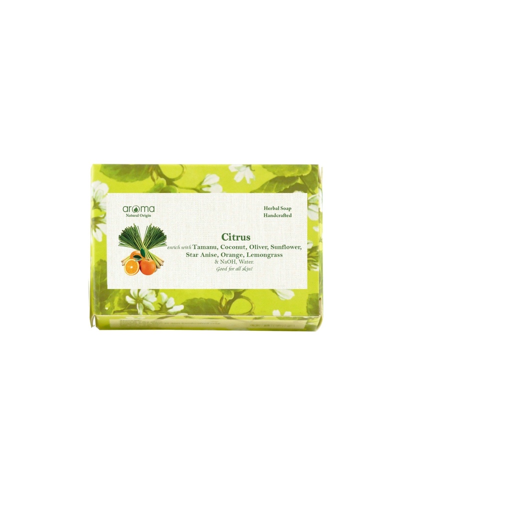 [ AROMA ] Xà Phòng Thủ Công Sả Cam - Citrus Handcrafted Soap 100gr