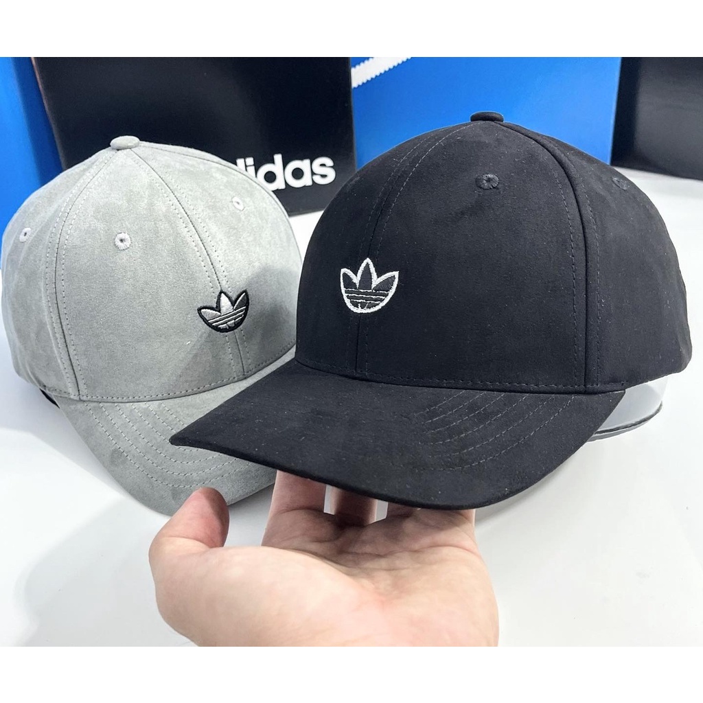 Mũ lưỡi trai nam nữ thương hiệu Adidas chất liệu da lộn logo thêu tỉ mỉ