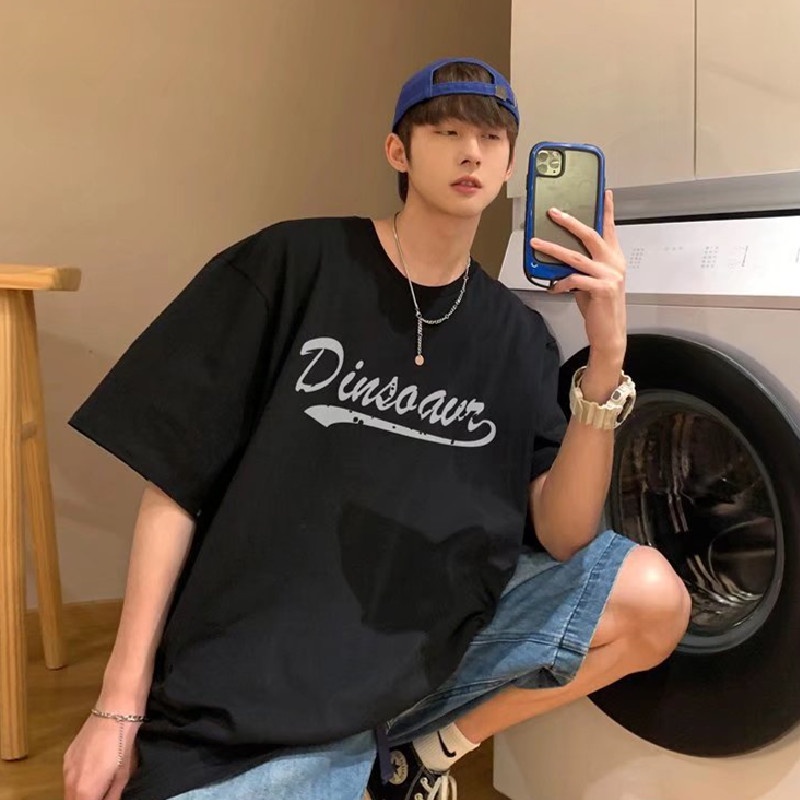 Áo Thun Dáng Rộng In Chữ Phong Cách Hip Hop Đường Phố Mùa Hè Cho Nam Và Nữ Cỡ Lớn M-5XL