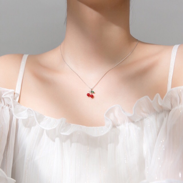 Dây chuyền Cherry đính hạt - S101