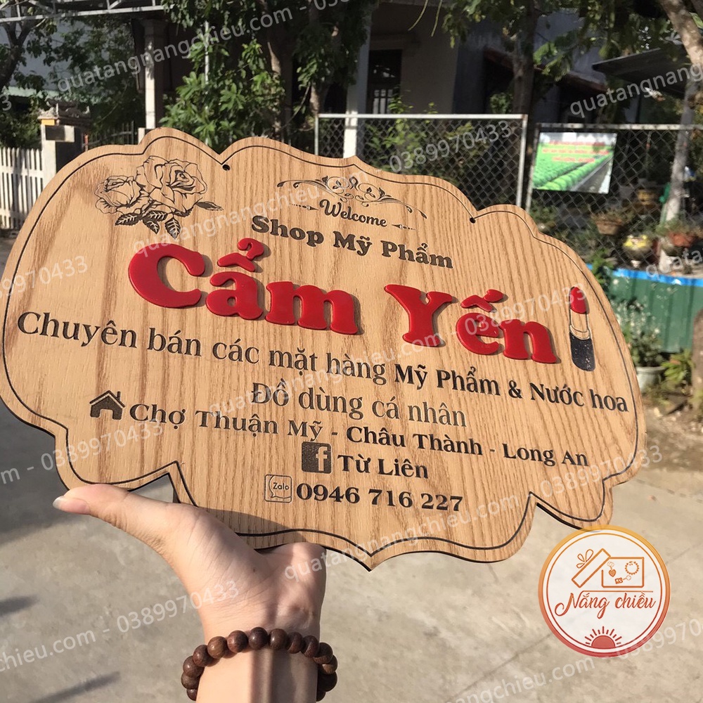 Bảng hiệu gỗ vintage treo Shop bán hàng - Free thiết kế theo yêu cầu