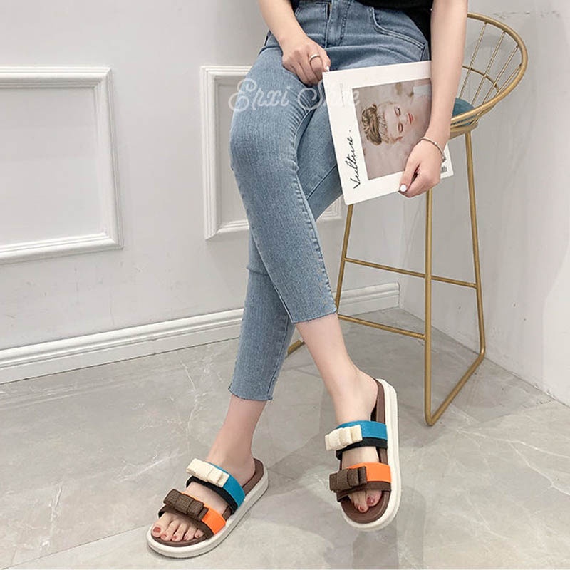 Oeggeo shop Dép Đế Dày Dệt Thoi Đơn Giản Cho Nữ Cửa Hàng Oegeo