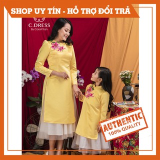 Áo Dài Mặc Tết Mẹ Và Bé, 💖CÓ SẴN GIAO NGAY💖 Áo Cách Tân Cho Bé Màu Vàng