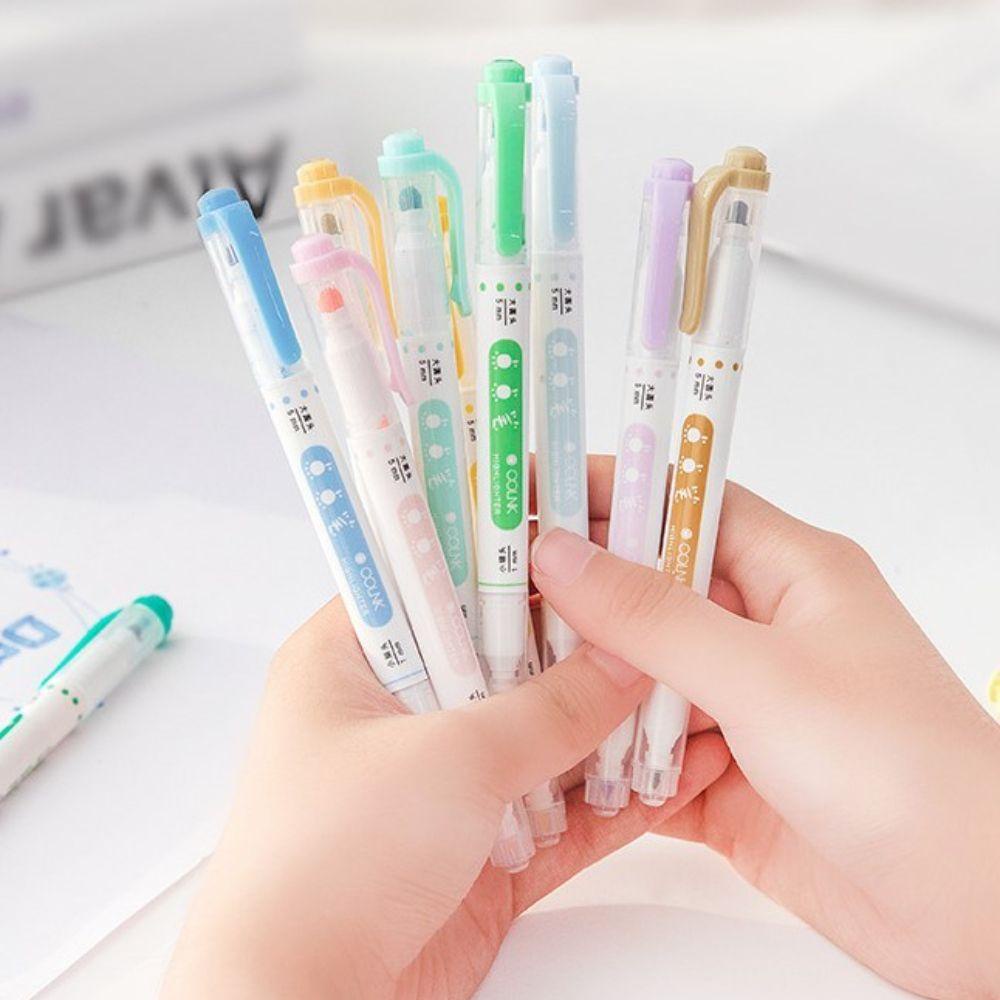 PEWANY Bộ 6 Bút Vẽ Graffiti Hai Đầu Siêu Bền Tiện Dụng Cho Học Sinh / Văn Phòng