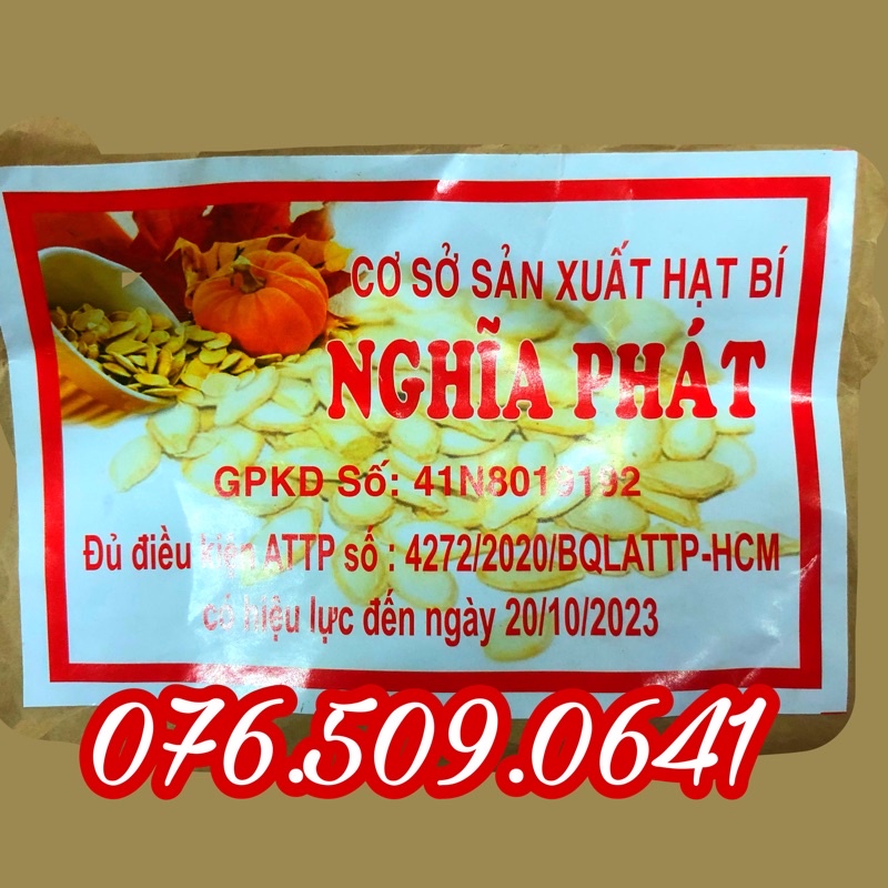Hạt bí rang chắc từng hạt thơm ngon giòn giòn