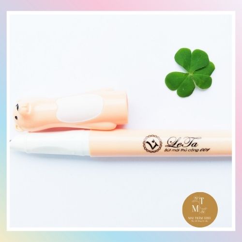 Bút Lê-ta mã gấu 001, ngòi kín êm trơn, nét nhỏ xinh xắn, kiểu dễ thương