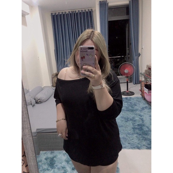 Áo lệch vai bigsize 100kg đổ về