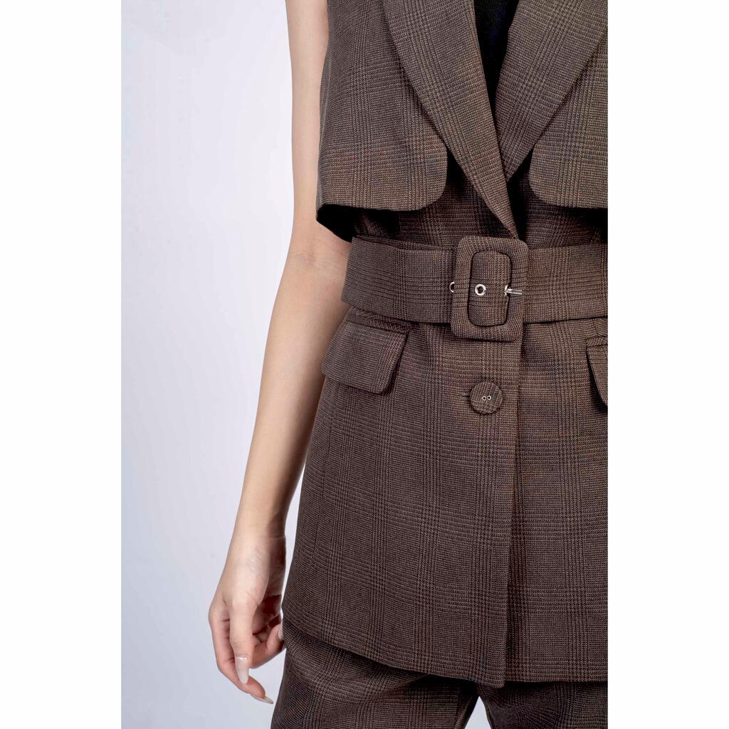 Set bộ gile cổ vest, quần dài MMOutfit M-SBK070621084