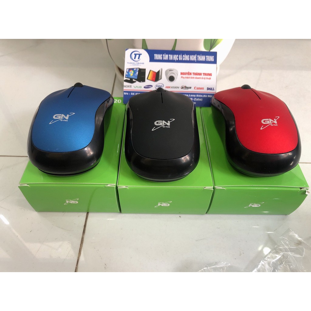 Chuột không dây giá rẻ Gnet M220 Red Black Blue Chính hãng Bảo hành 12 tháng