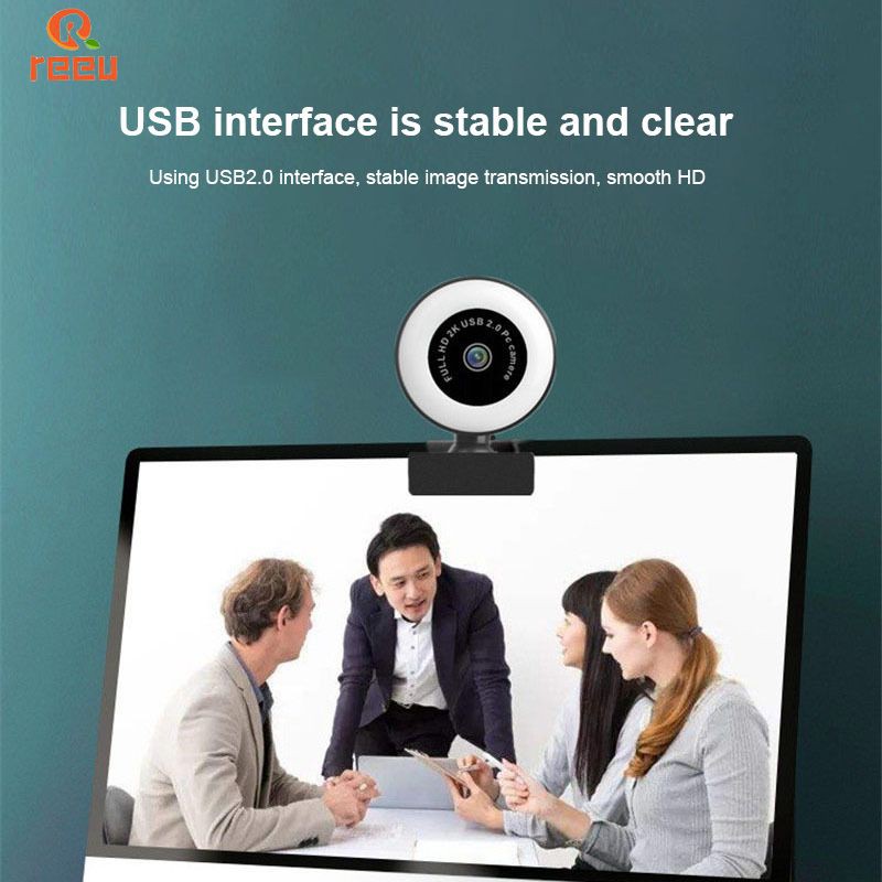 Webcam 1080p 2k Có Micro Và Đèn Led Cho Máy Tính