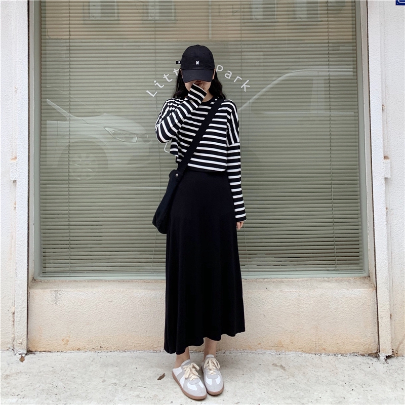 Chân Váy Chữ A Dáng Dài Vải Cotton Thời Trang Mùa Hè Cho Nữ