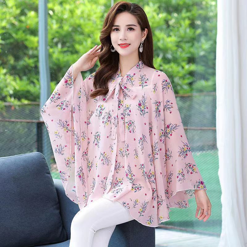 Áo Choàng Chống Nắng Dáng Rộng In Hoa Dễ Phối Đồ Thời Trang Mới Cho Nữ