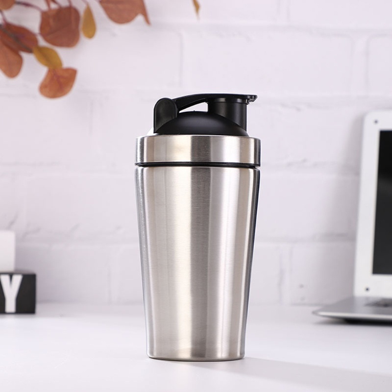 Bình Lắc Protein Bằng Thép Không Gỉ Tiện Dụng Cho Hoạt Động Ngoài Trời