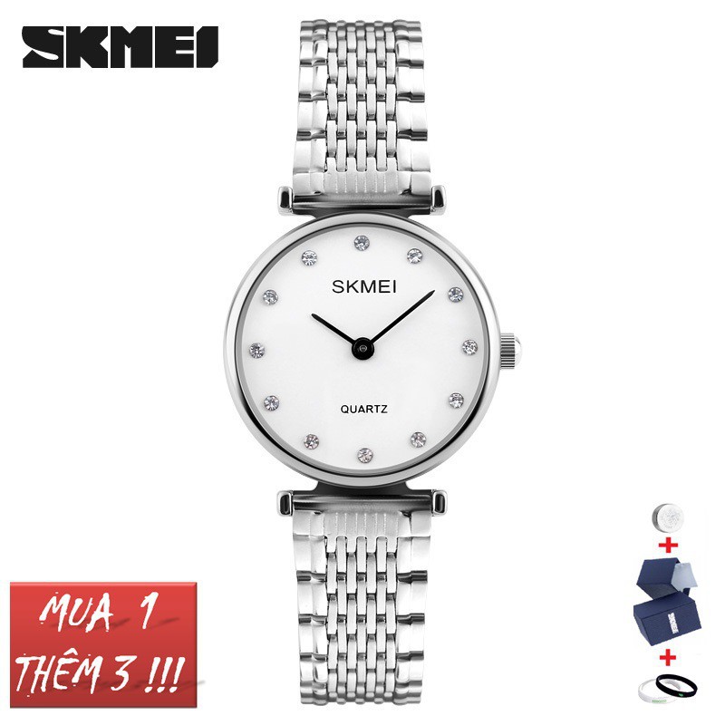 Đồng hồ nữ Skmei 1223 dây thép cao cấp Bán lẻ giá sỉ