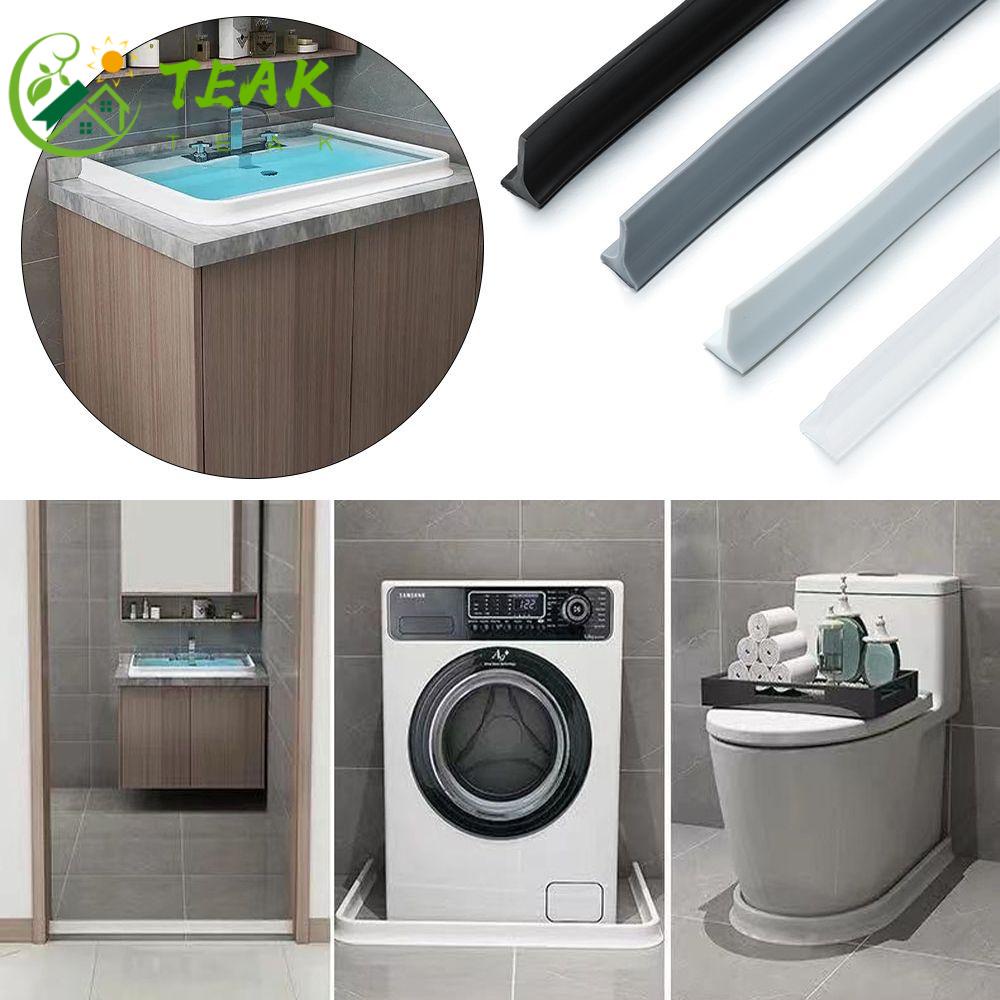 Miếng chắn chống nước silicon tự dính bẻ cong được gắn sàn phòng tắm ngăn cách chỗ khô và ướt chống trượt màu tùy chọn