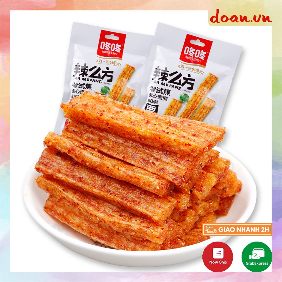 Que cay Dong Dong thơm ngon, que cay nhiều loại gói to 52gr 65gr 80gr 108gr