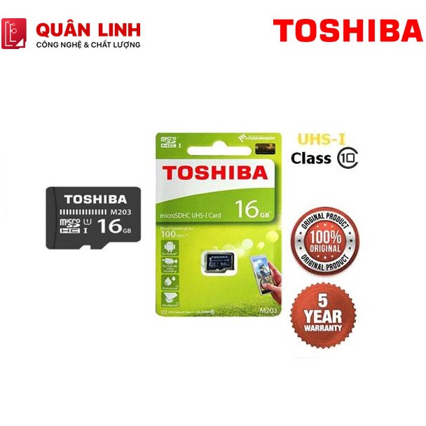Thẻ nhớ MicroSDHC 16GB Class 10 UHS-I 100MB/s Toshiba hàng FPT | BigBuy360 - bigbuy360.vn