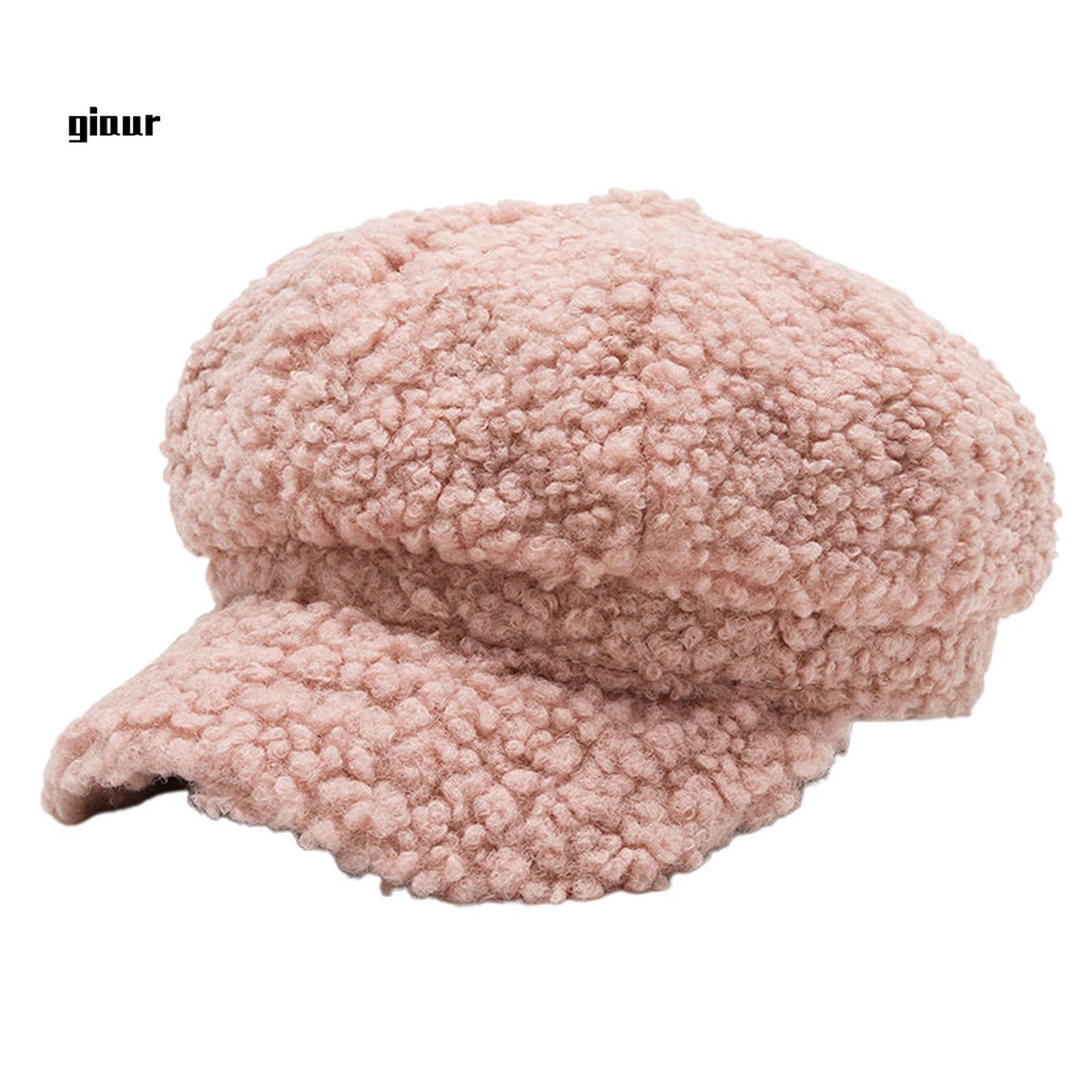 Mũ lưỡi trai vải cashmere chống mòn thời trang cho nữ