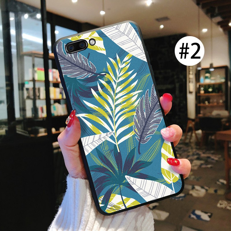 ỐP LƯNG OPPO A12 A12e A31 2020 A5 A9 2020 A3S A7 A5S F1S F3 A77 F5 Youth F7 F9 F11 Pro Cover Fresh plant Soft Case