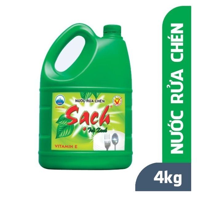 Nước rửa chén sạch trà xanh 4kg.