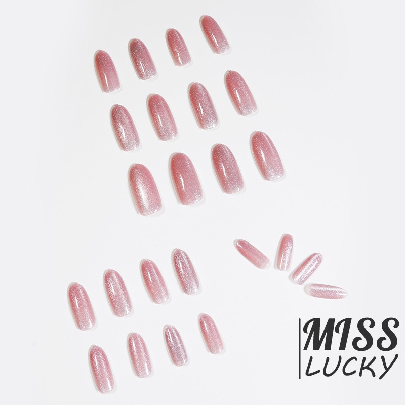 (Hàng Mới Về) Hộp 24 Móng Tay Giả Hình Oval Bằng Acrylic 2020 Thời Trang Cho Nữ