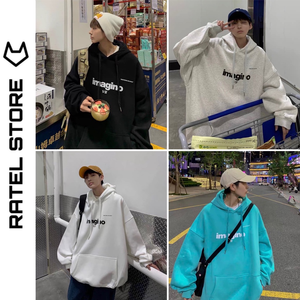 Áo Hoodie Local Brand Nỉ Bông Nam Nữ IMAGINO Unisex Form Rộng
