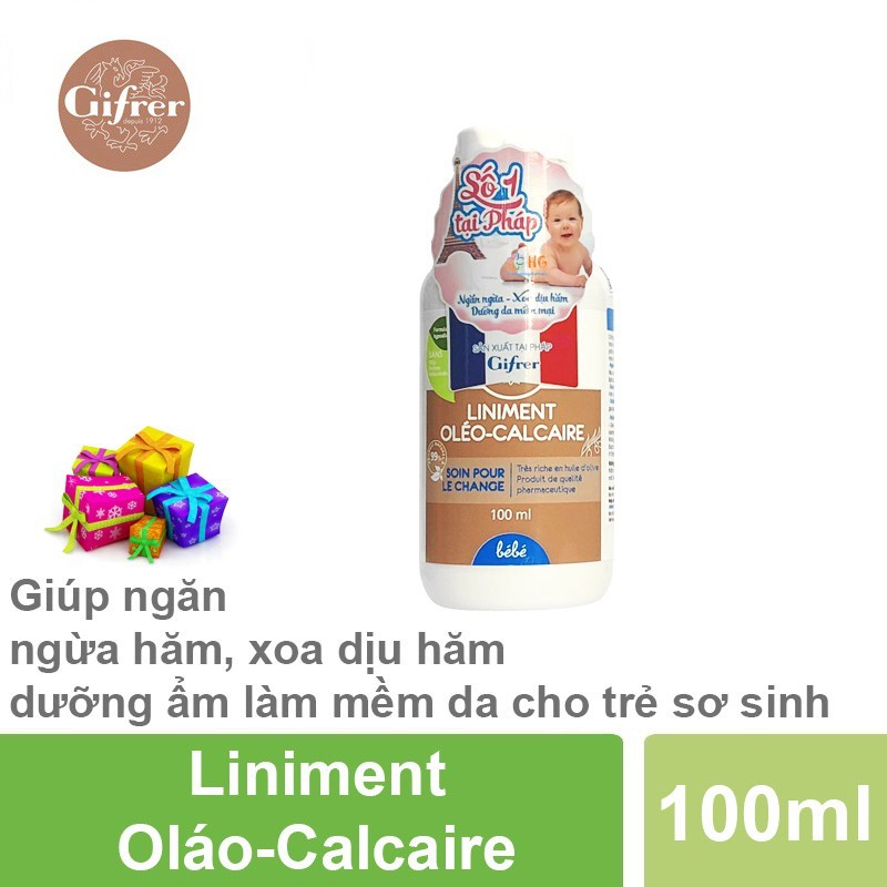 Kem chống hăm Liniment Oláo-Calcaire - Giúp ngăn ngừa và dưỡng ẩm làm mềm da cho trẻ sơ sinh (Lọ 100ml)