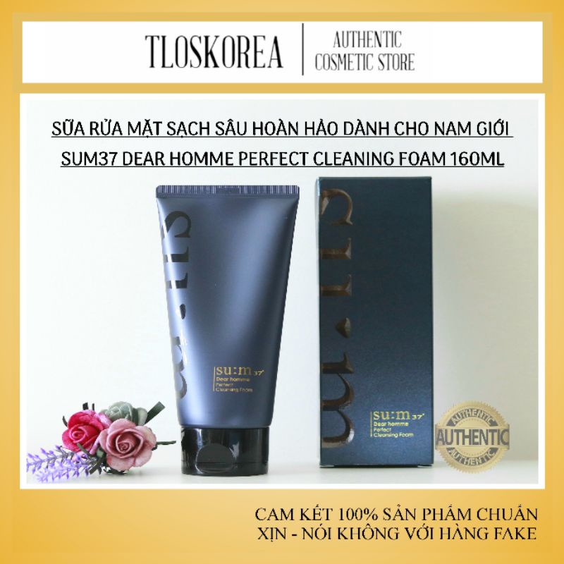 Tách set Sữa Rửa Mặt Sạch Sâu Hoàn Hảo Dành Cho Nam Su:M37 Dear Homme Perfect Cleansing Foam 160Ml